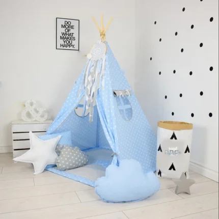 Cabana Teepee Azul Bebê